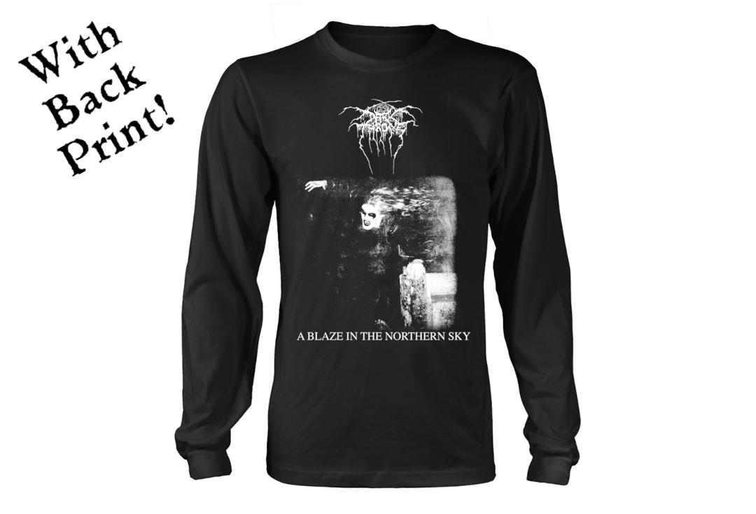 Official Band Merch | Darkthrone - A Blaze In The Northern Sky Men's Official Long Sleeve T-Shirt - Front