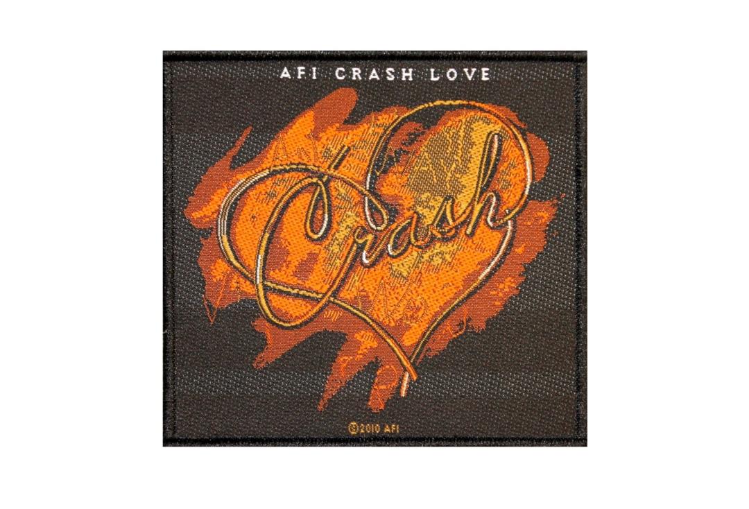 Official Band Merch | AFI - Crash Love Gold Heart Woven Patch