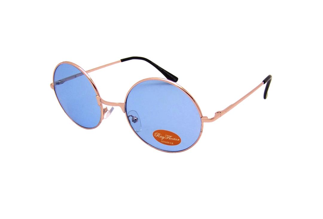 RayFlector | Blue Round Lennon Sunglasses