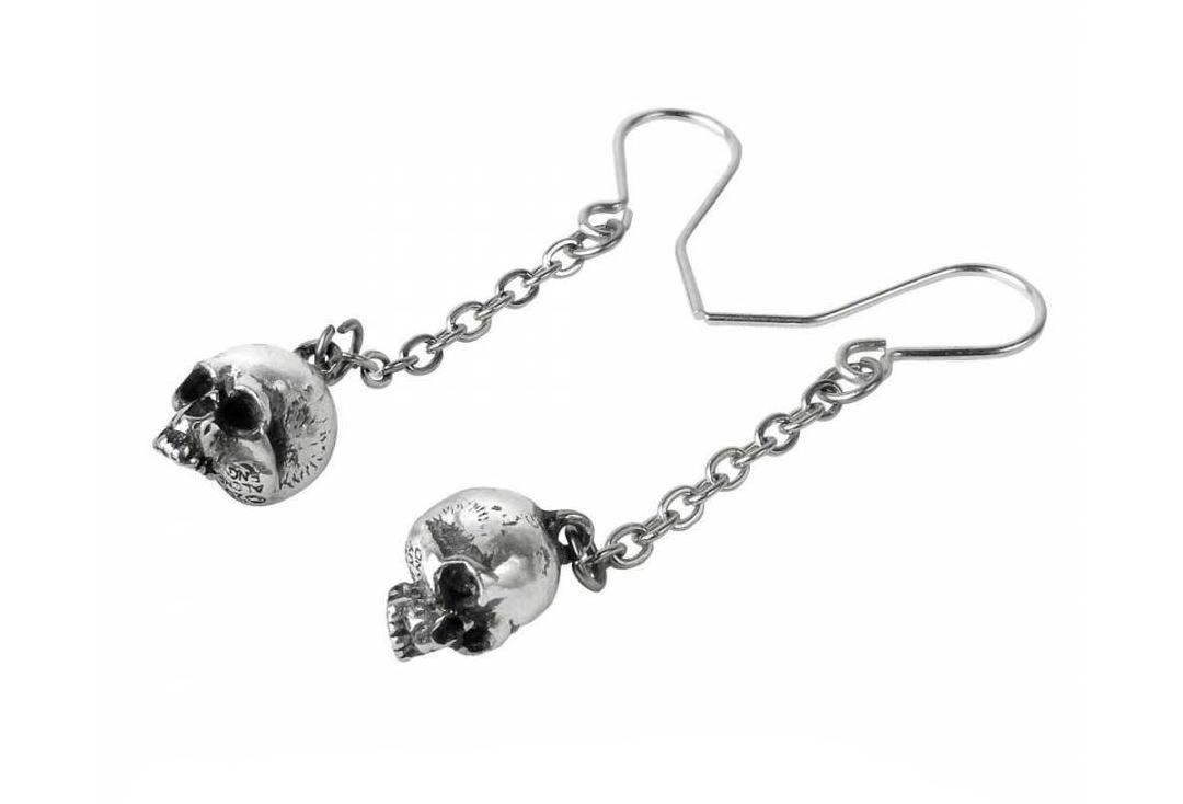 Alchemy Gothic | Deadskull Earrings - Close