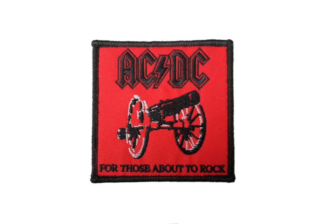 Official Band Merch | AC/DC - For Those About To Rock Red Woven Patch