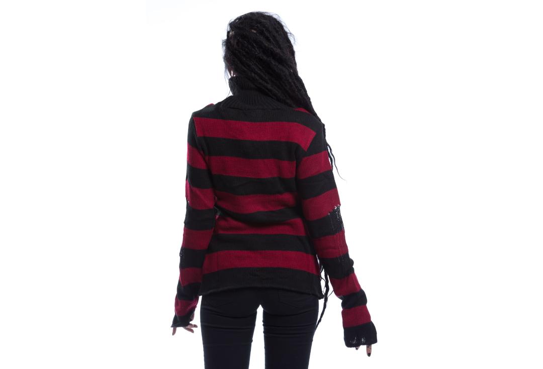 Vixxsin | Annabella Black & Red Jumper - Back