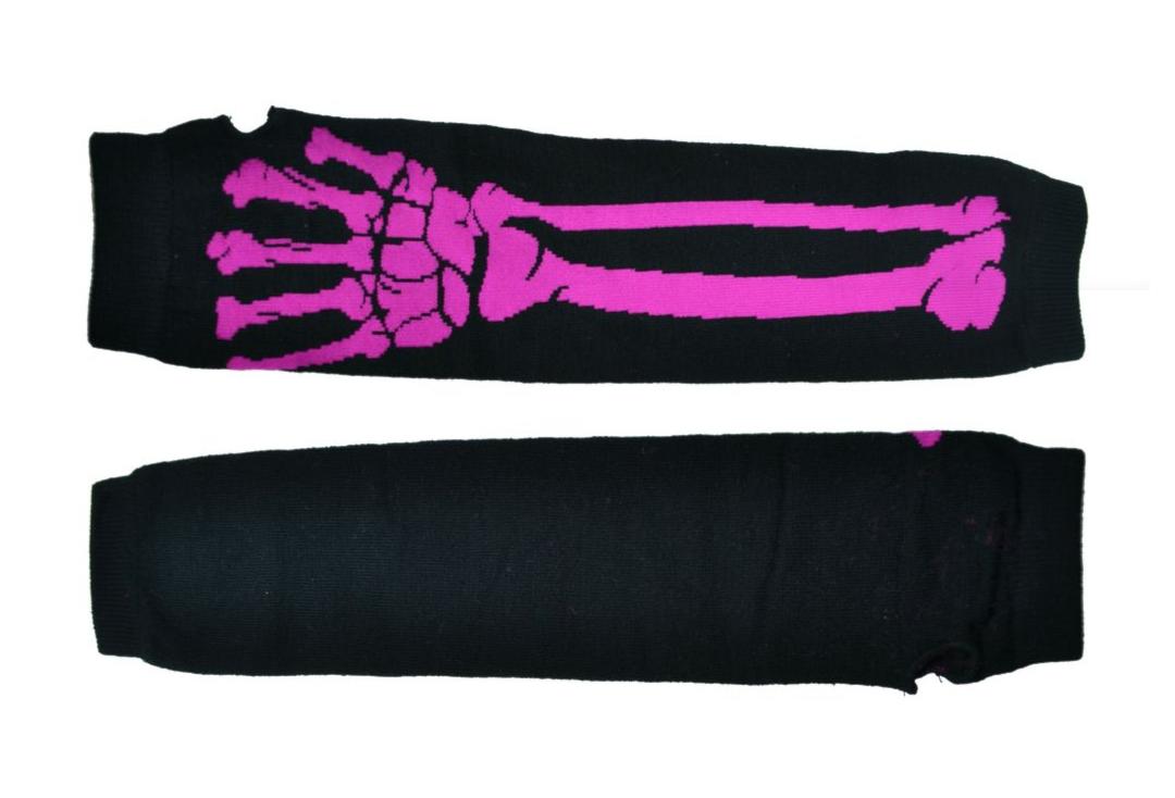 Poizen Industries | Pink Skele Black Arm-Warmers