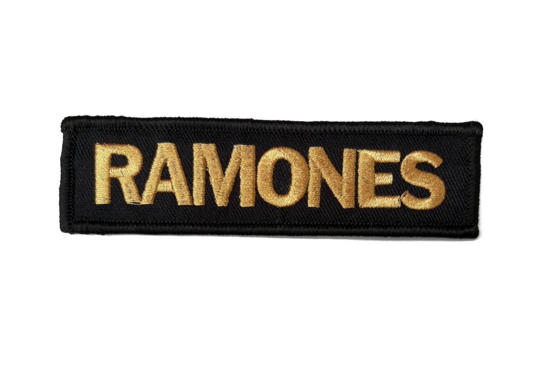 Official Band Merch | Ramones - Gold Logo Woven Patch