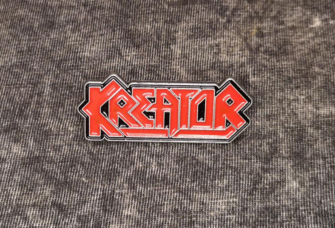 Official Band Merch | Kreator - Logo Metal Pin Badge - Front