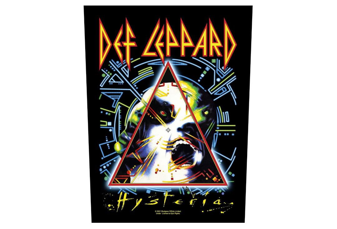 Official Band Merch | Def Leppard - Hysteria Printed Back Patch