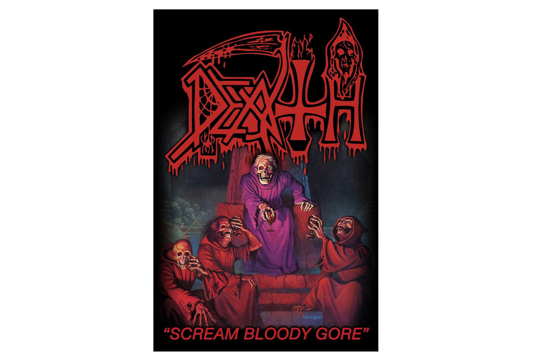 Official Band Merch | Death - Scream Bloody Gore Printed Textile Poster