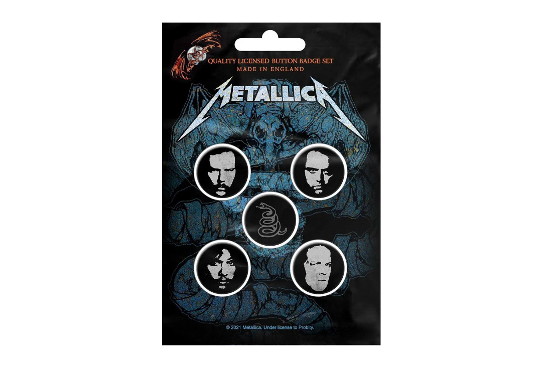 Official Band Merch | Metallica - Wherever I May Roam Button Badge Pack