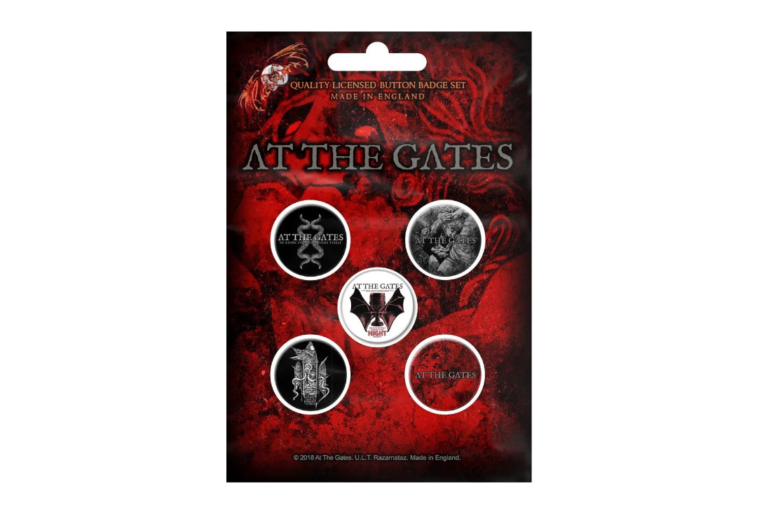 Official Band Merch | At The Gates - To Drink From The Night Itself Button Badge Pack