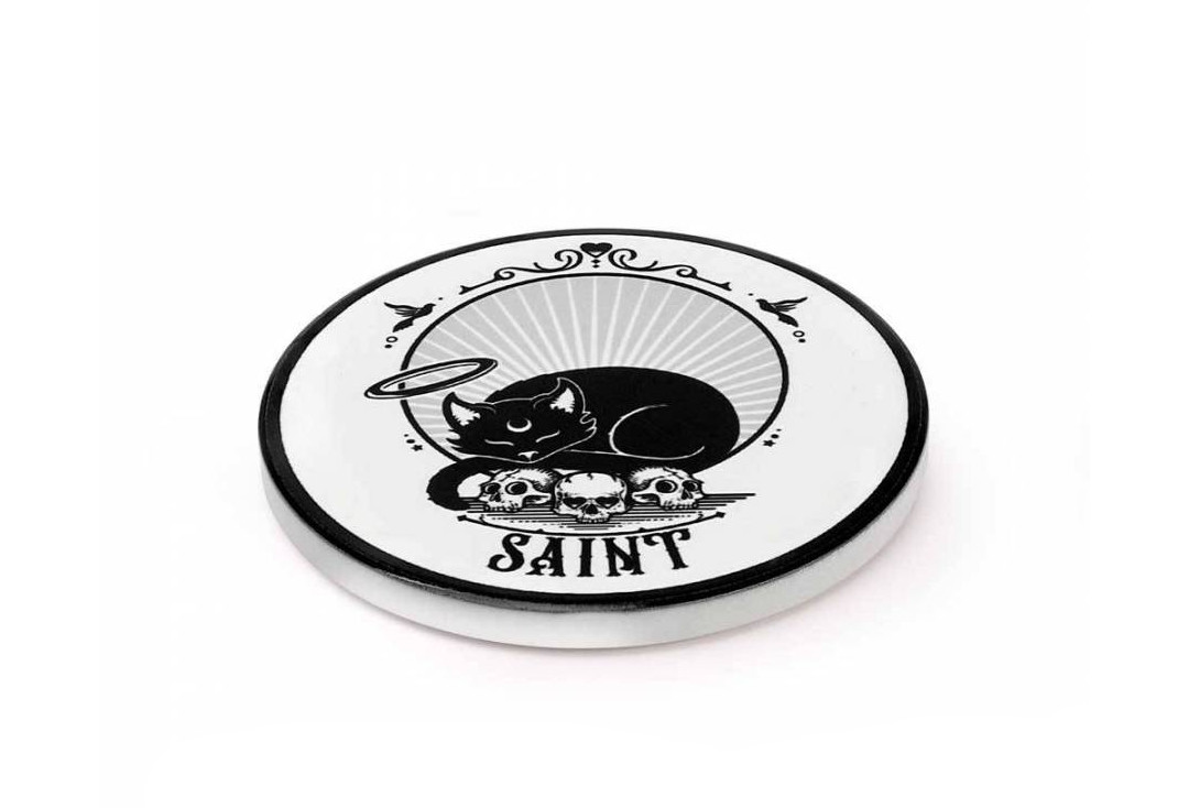 Alchemy Gothic | Saint Ceramic Coaster - Side
