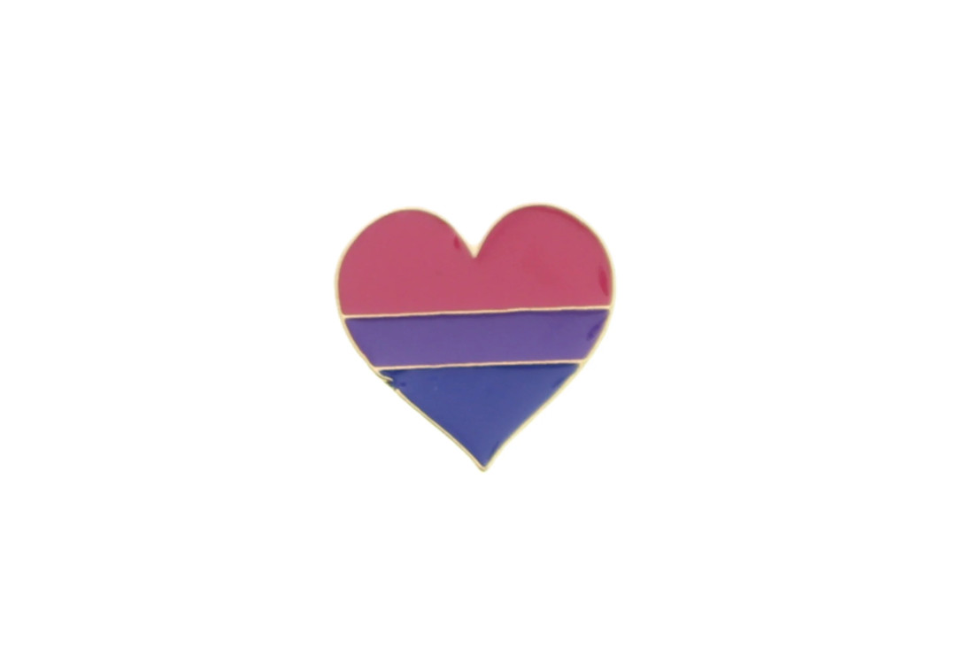 Void Clothing | Bisexual Pride Heart Metal Pin Badge
