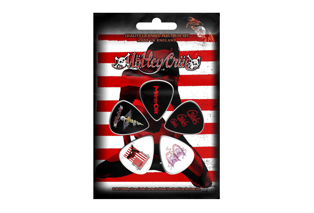 Official Band Merch | Motley Crue - Red, White & Crue Official Plectrum Pack