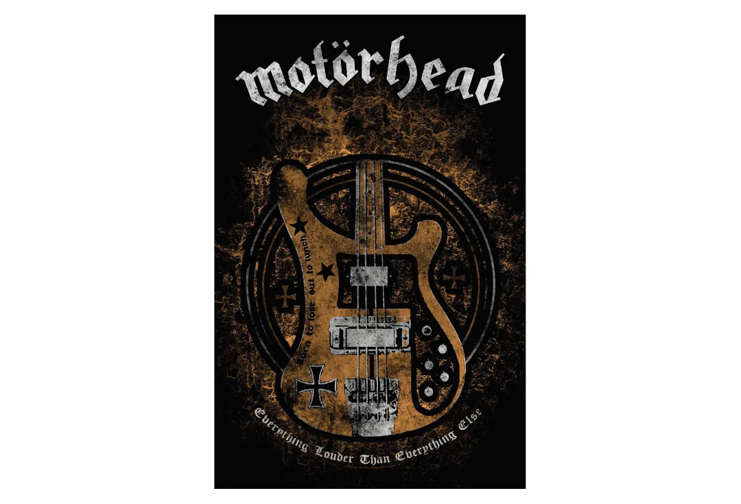 Official Band Merch | Motorhead - Lemmy's Bass Printed Textile Poster