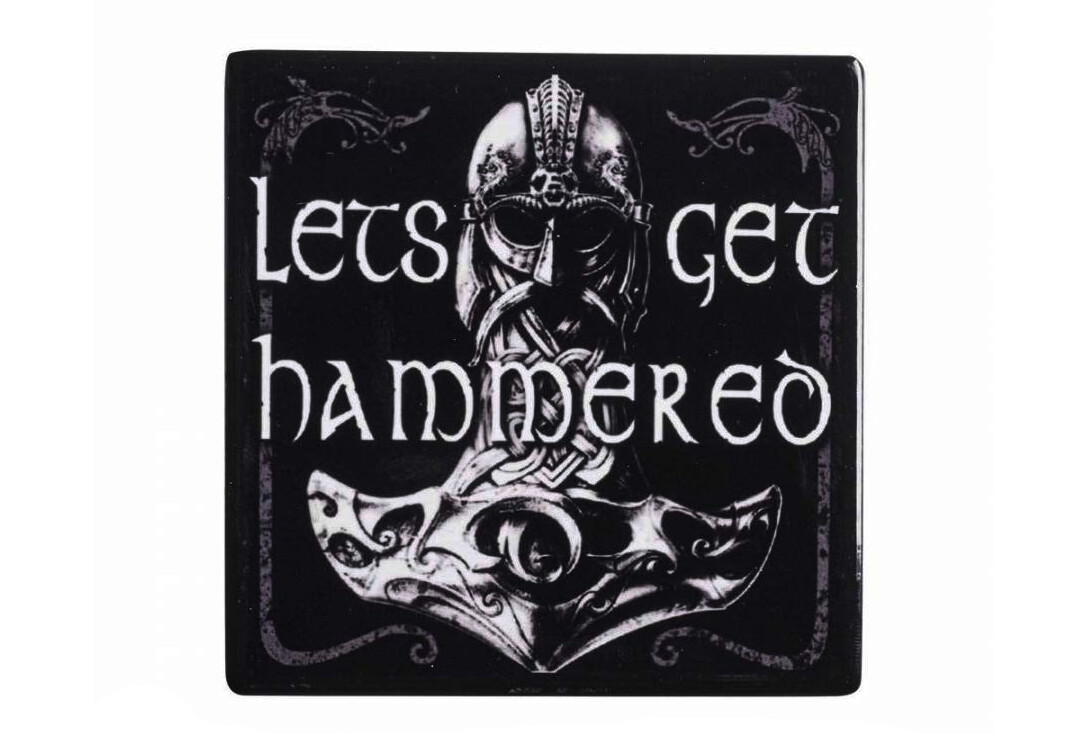 Alchemy Gothic | Let's Get Hammered Ceramic Coaster - Main