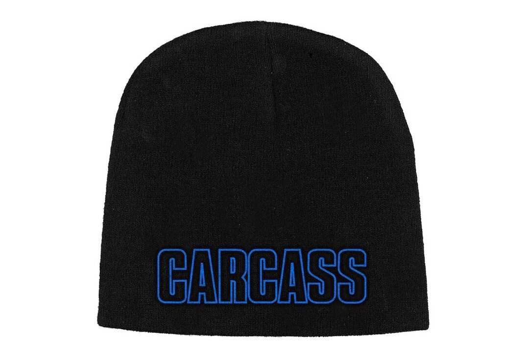 Official Band Merch | Carcass - Logo Embroidered Official Knitted Beanie Hat