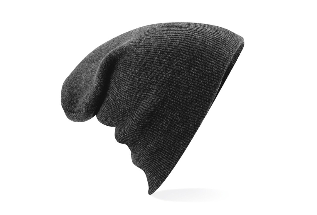 Void Clothing | Charcoal 2 in 1 Beanie Hat - Slouch