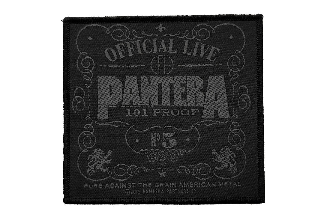 Official Band Merch | Pantera - 101 Proof Woven Sew On Patch
