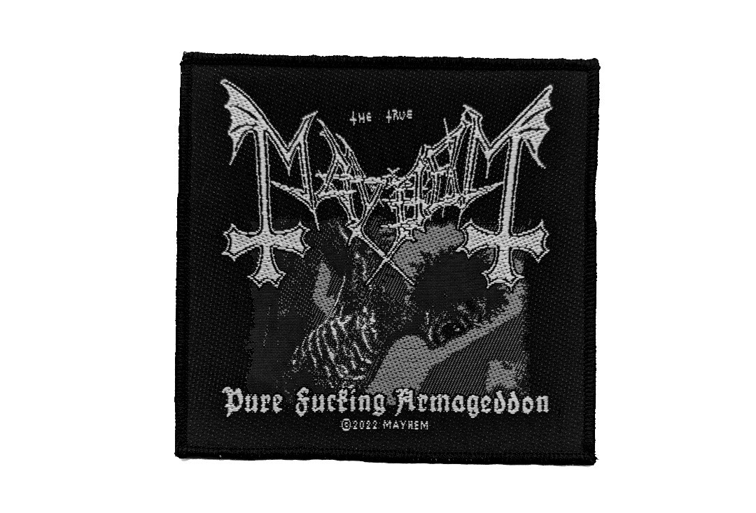 Official Band Merch | Mayhem - Pure Fucking Armageddon Woven Patch