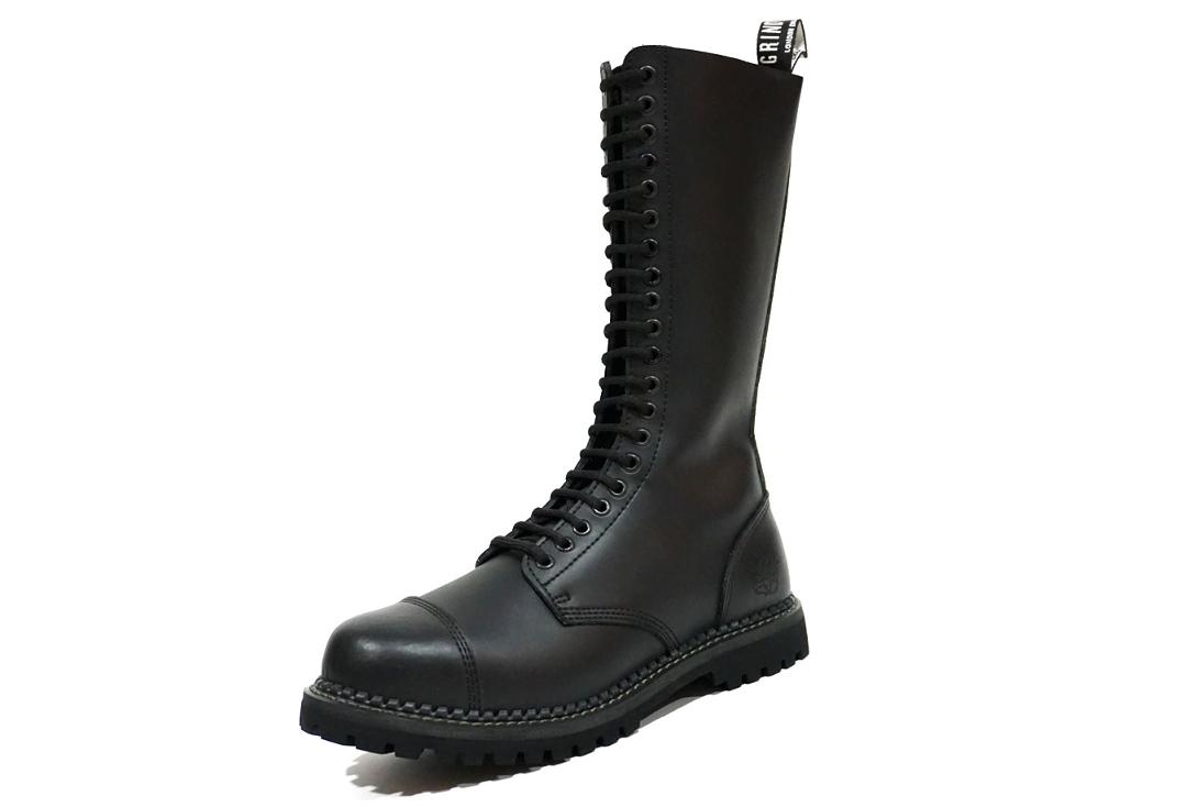 Grinders | King Men's Black Leather Boots