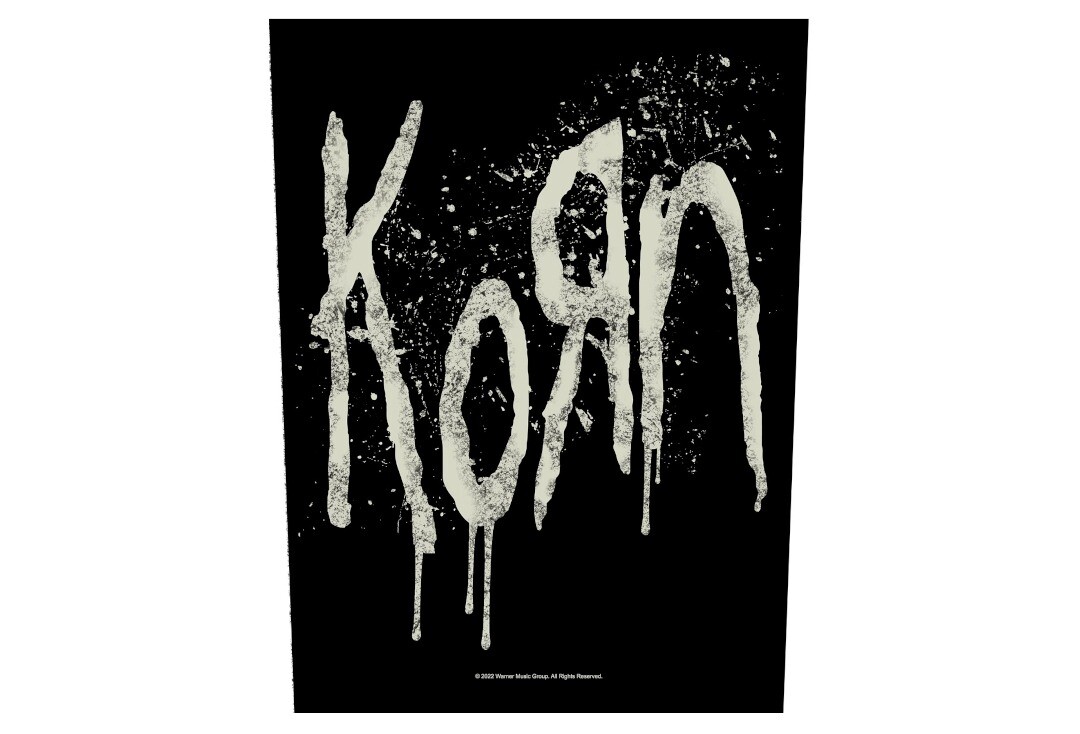Official Band Merch | Korn - Splatter Logo Printed Back Patch