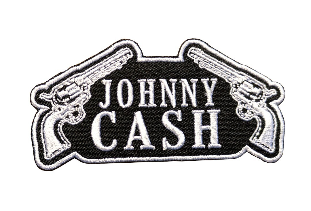 Official Band Merch | Johnny Cash - Guns Cut Out Woven Patch