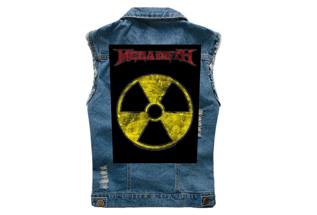 Official Band Merch | Megadeth - Radioactive Printed Back Patch - Jacket