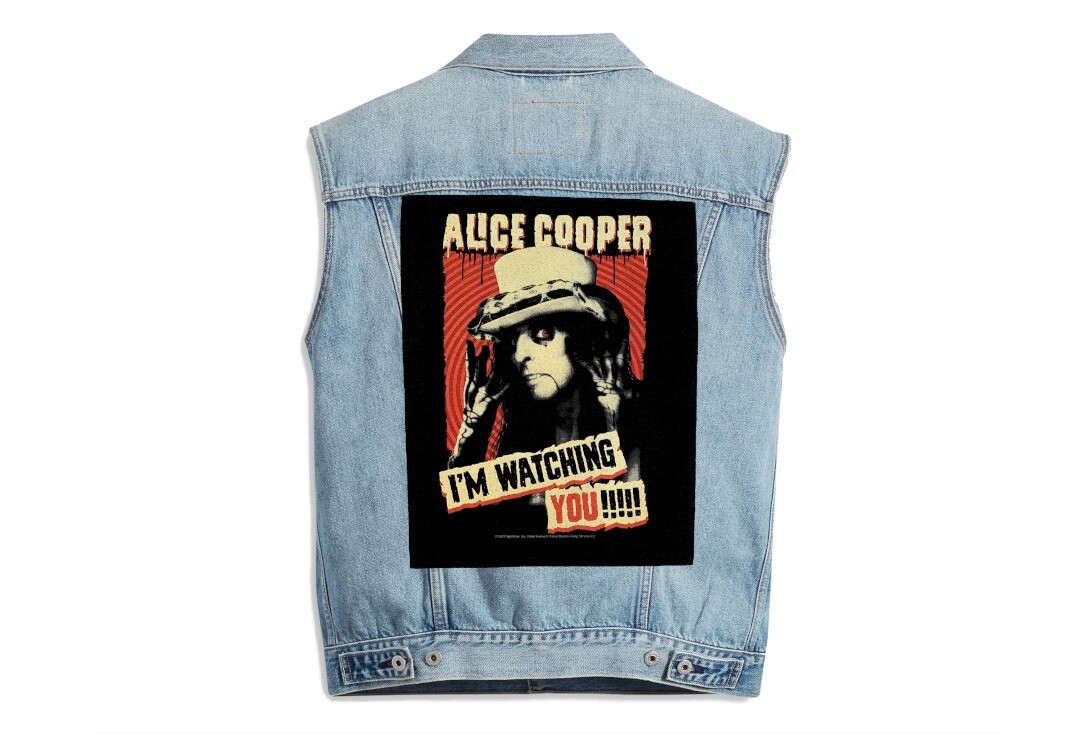 Official Band Merch | Alice Cooper - I'm Watching You Printed Back Patch - Jacket