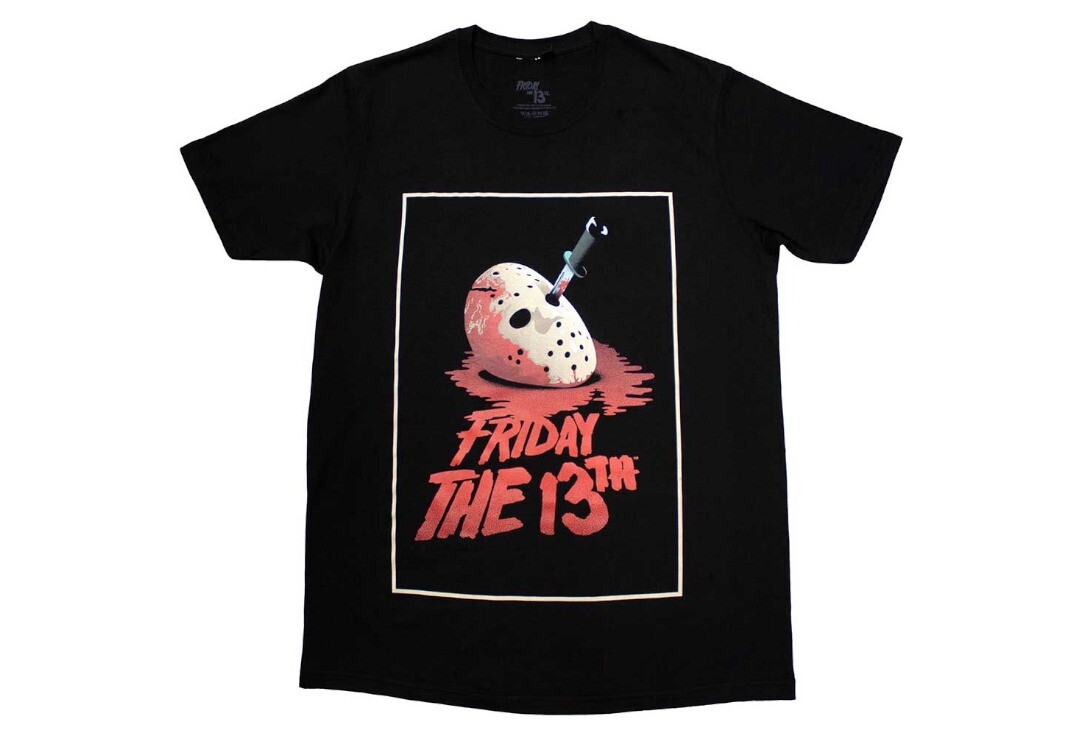 Official Film & TV Merch | Friday The 13th - Jason Blood Mask Men's Short Sleeve T-Shirt