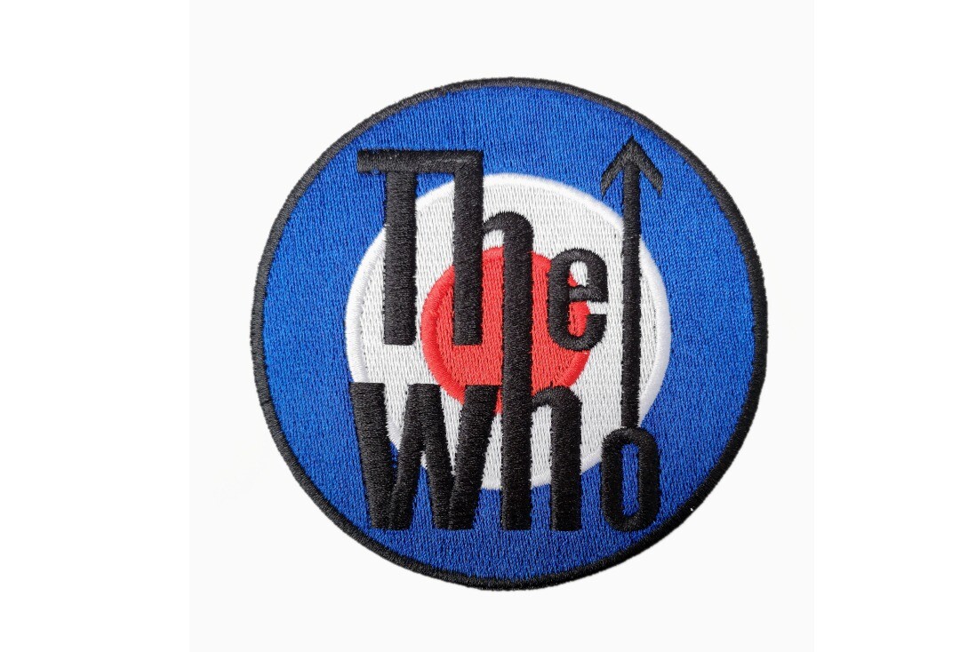 Official Band Merch | The Who - Bordered Target Logo Iron On Embroidered Patch
