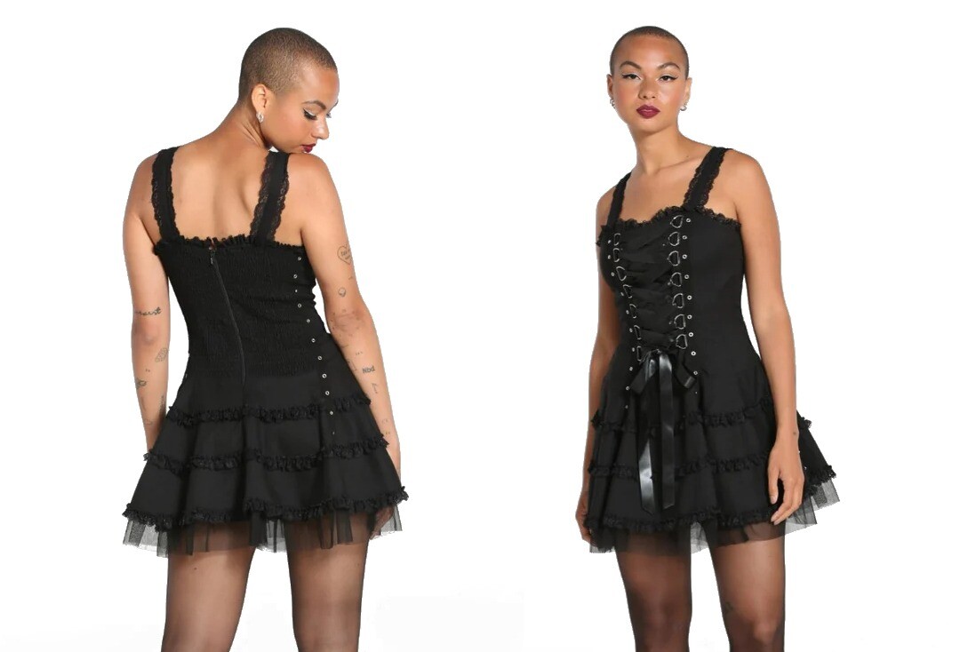 Harley Plain Black Hell Bunny Dress - Collage