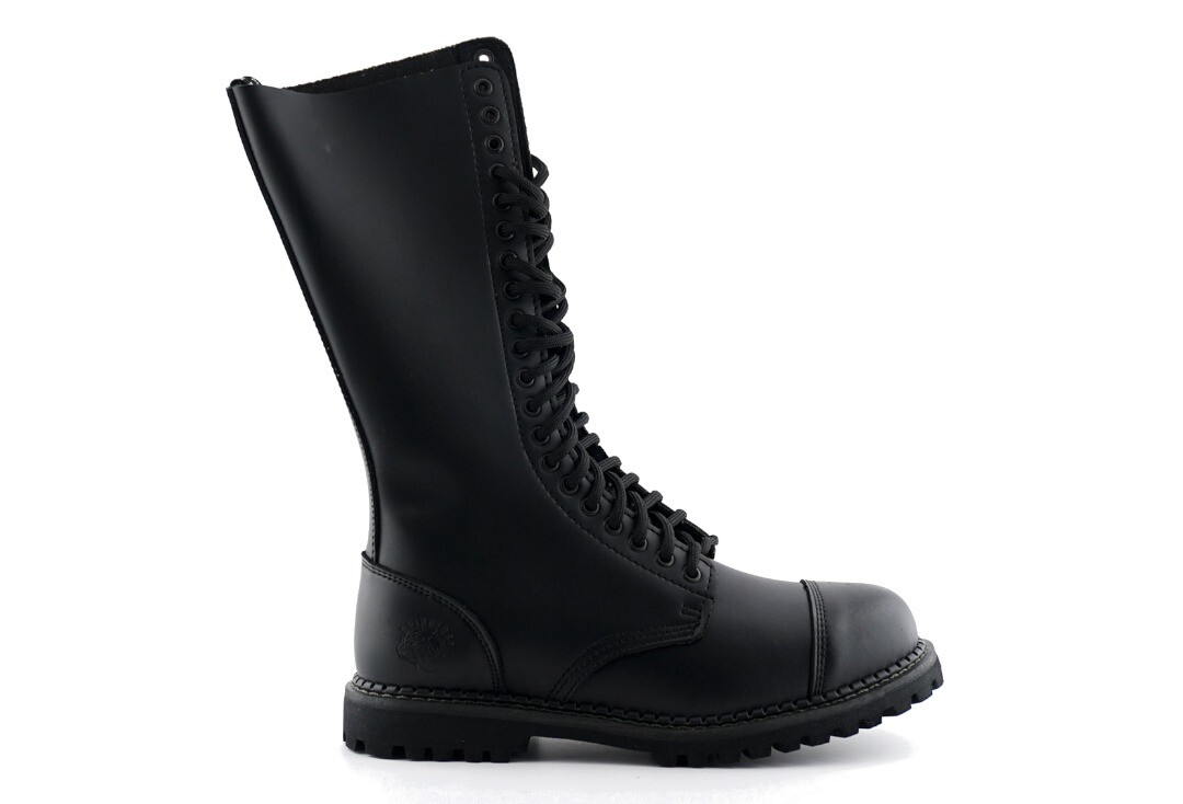 King CS Grinders Black Leather Boots - Outer Side
