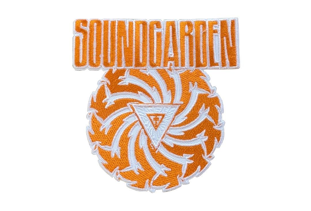Soundgarden - Badmotorfinger Orange & White Iron On Embroidered Patch
