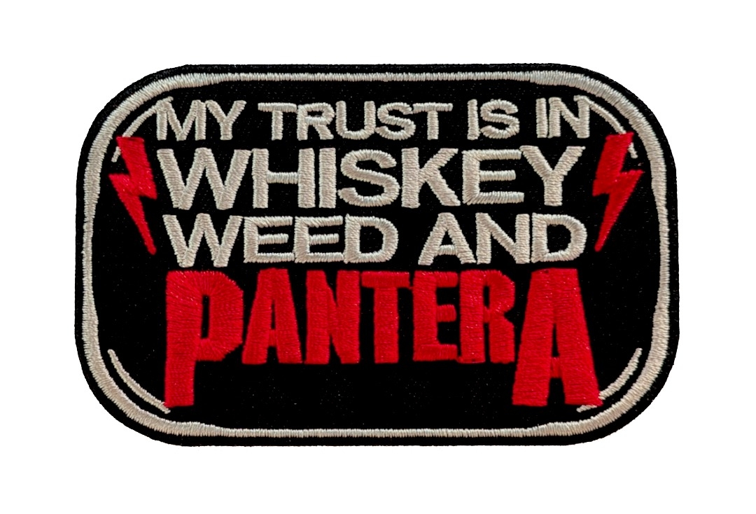 Pantera - Trust Whiskey Iron On Embroidered Patch