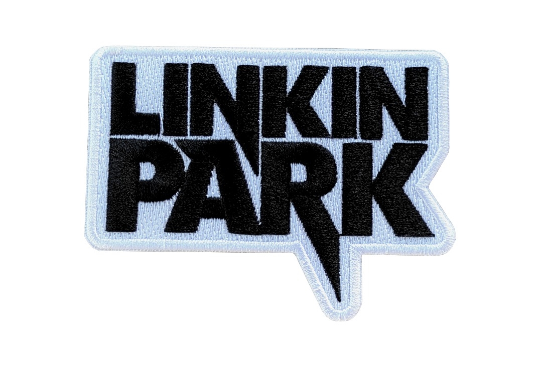 Linkin Park - Black On White Logo Iron On Embroidered Patch