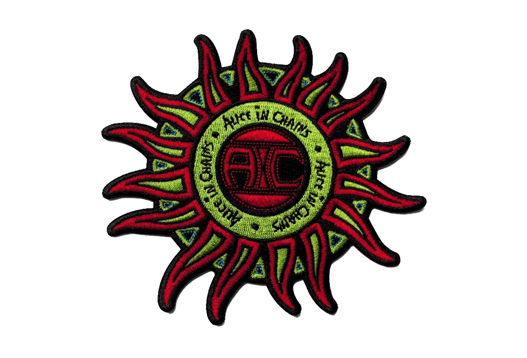 Alice In Chains - Multi-Coloured Sun Logo Iron On Embroidered Patch