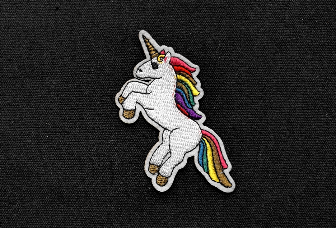 Rampant Unicorn Iron On Embroidered Patch