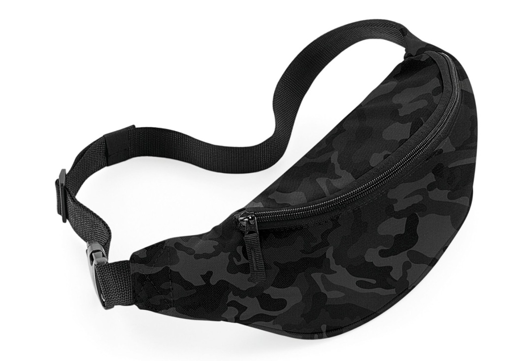 Midnight Camo Double Pocket Bum Bag