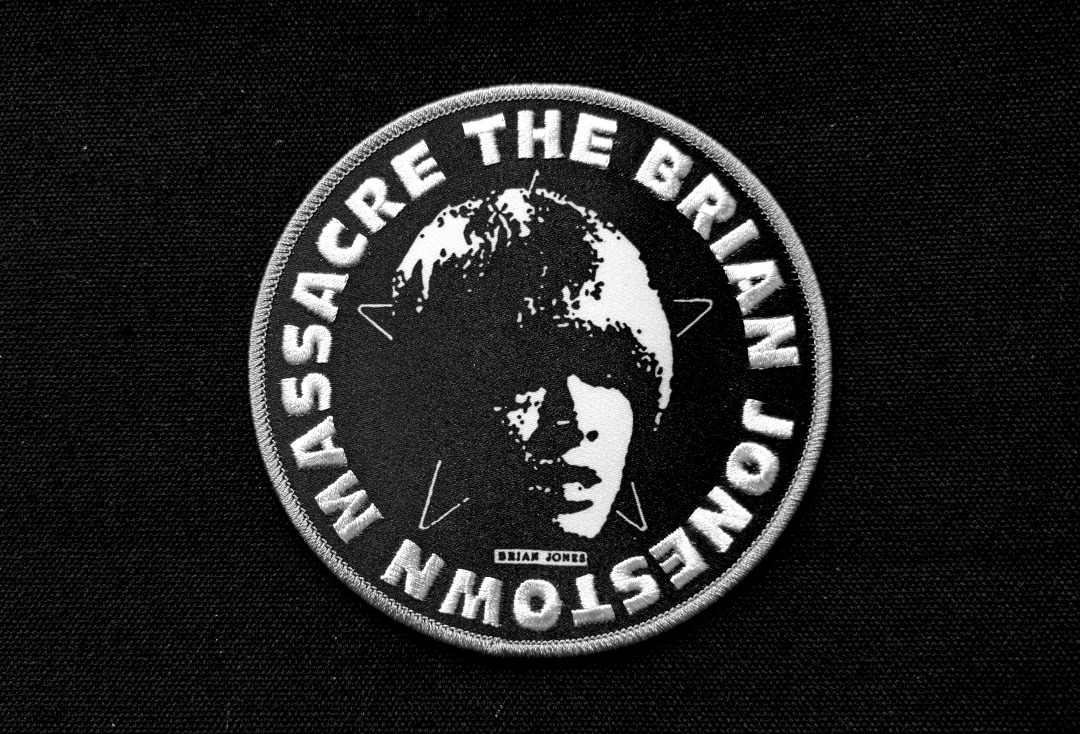 Brian Jonestown Massacre - Circle Face White Iron On Printed & Embroidered Patch