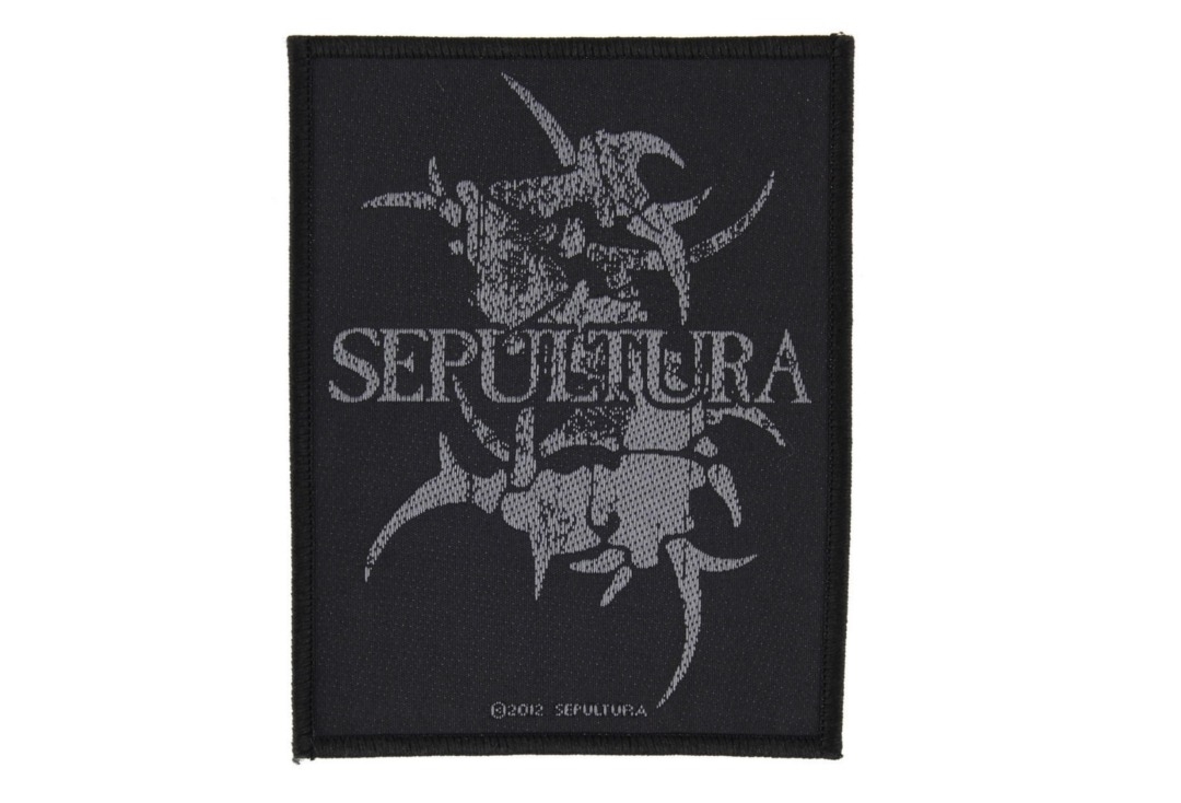 Sepultura - Grey Tribal Logo Sew On Woven Patch