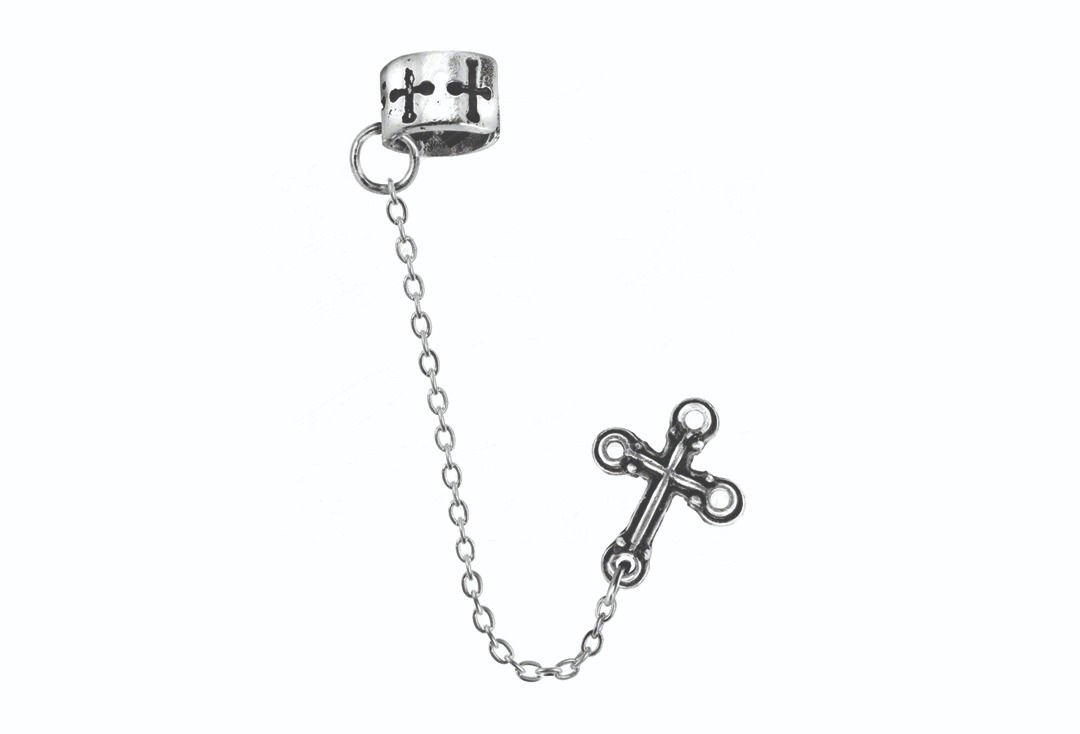 Cross Alchemy Gothic Ear Cuff & Stud