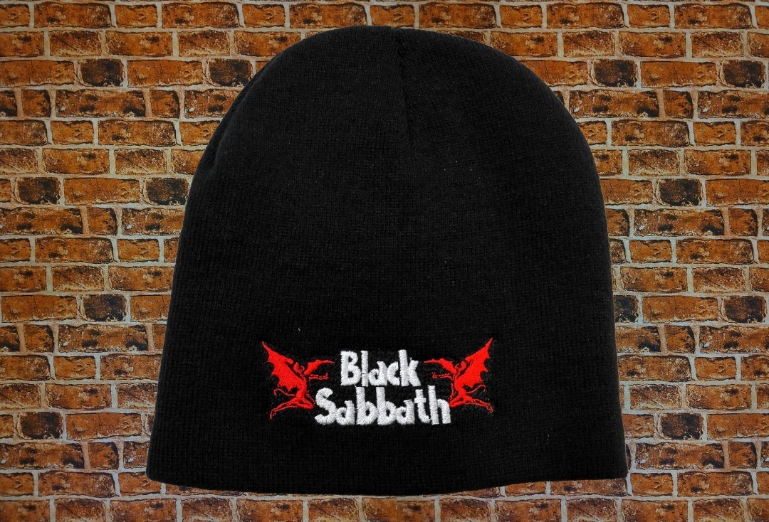 Black Sabbath - Logo & Devils Embroidered Official Knitted Beanie Hat