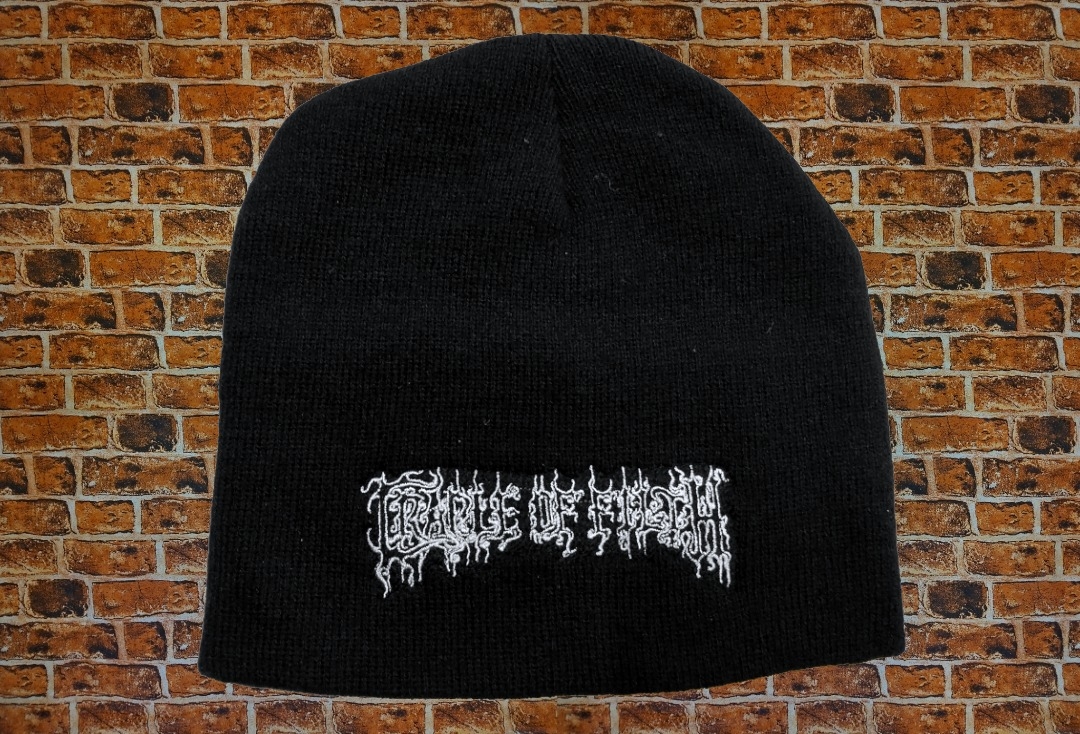 Cradle Of Filth - White Logo Embroidered Official Knitted Beanie Hat