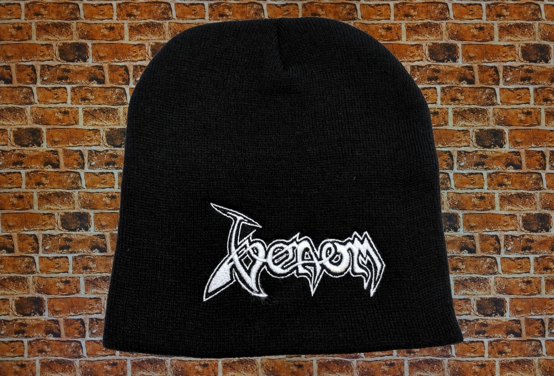 Venom - White Logo Embroidered Official Knitted Beanie Hat