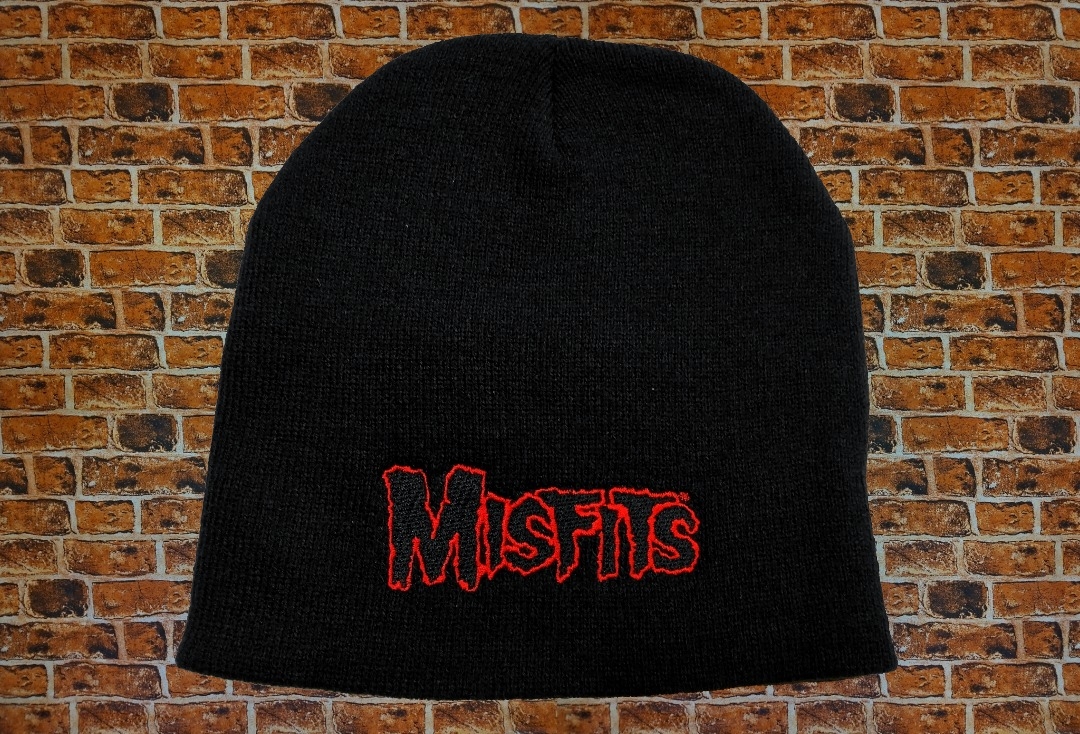 Misfits - Red Logo Embroidered Official Knitted Beanie Hat