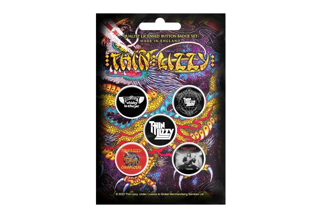 Thin Lizzy - Chinatown Official Button Badge Pack