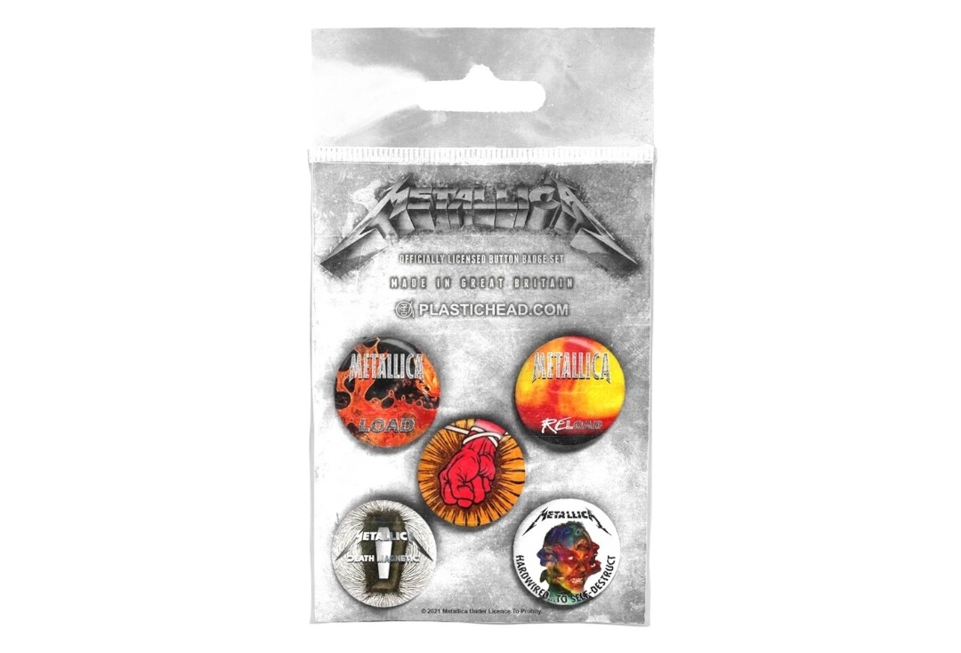 Metallica - The Albums 1996 to 2016 Official Button Badge Pack