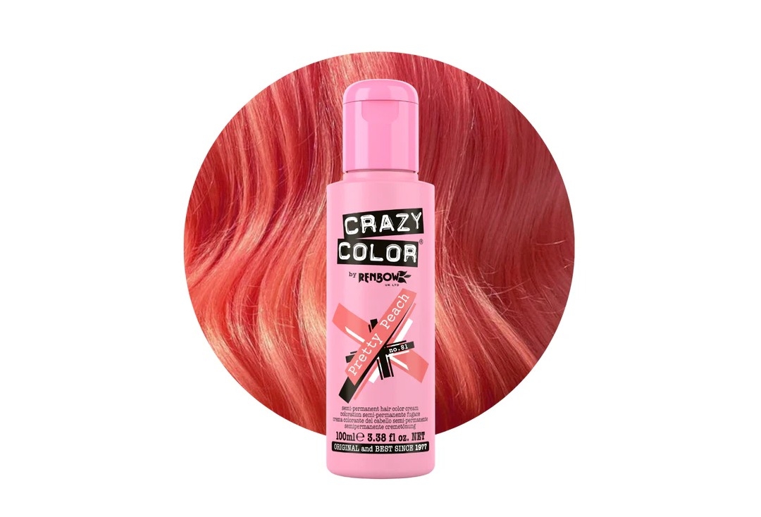 #81 Pretty Peach Crazy Color Semi-Permanent Hair Colour