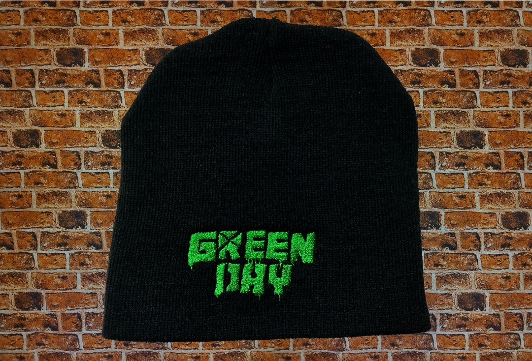 Green Day - Green Logo Embroidered Official Knitted Beanie Hat