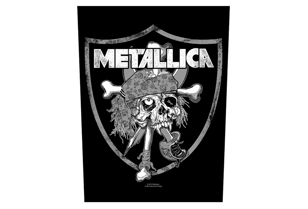 Official Band Merch | Metallica - Raiders Skull Printed Back Patch