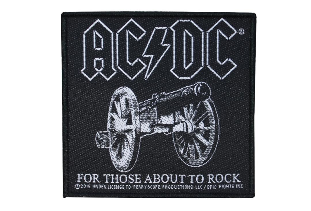Official Band Merch | AC/DC - For Those About To Rock Black Woven Patch